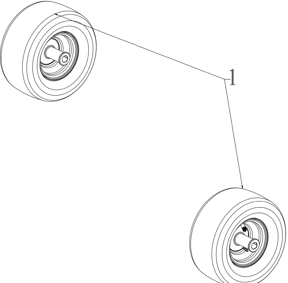 Wheel - Front Diagram and Parts List for ZT1-54KH (17CM010)(2022) Cub Cadet Lawn Tractor